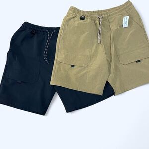 Old-navy Men's Black and Khaki Shorts
